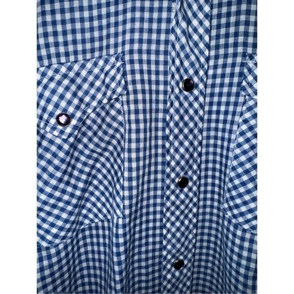 Vintage VTG Men’s Wrangler Purple Pearl Snap Size XL 17-36 Single Needle Tailori - Picture 4 of 5